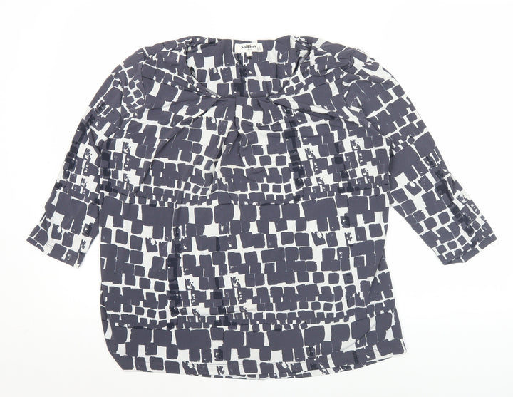 Studio 8 London Women’s Multicoloured Blouse Size 16 Cowl Neck Tunic