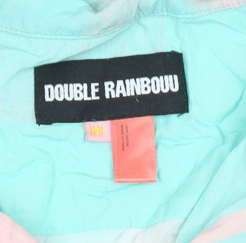 Double Rainbouu Men’s Multicoloured Cotton Button-Up Shirt M