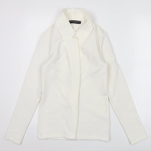 Dorothy Perkins Women White Blazer Size 12 Classic Work Jacket
