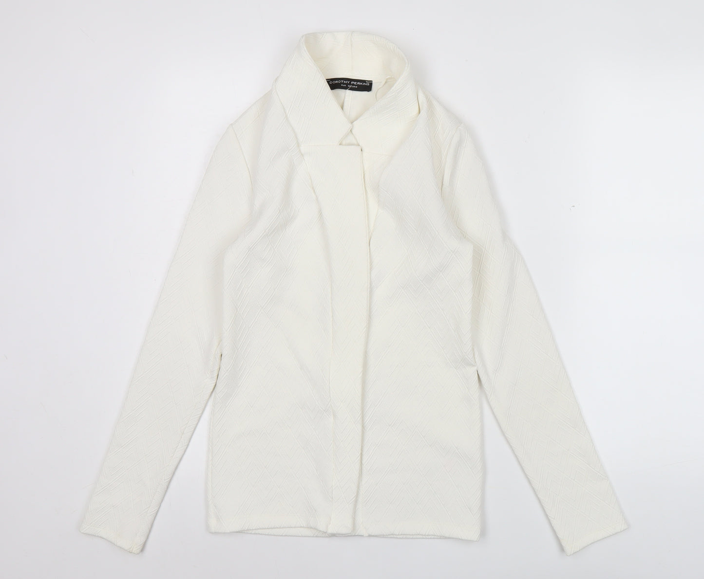 Dorothy Perkins Women White Blazer Size 12 Classic Work Jacket