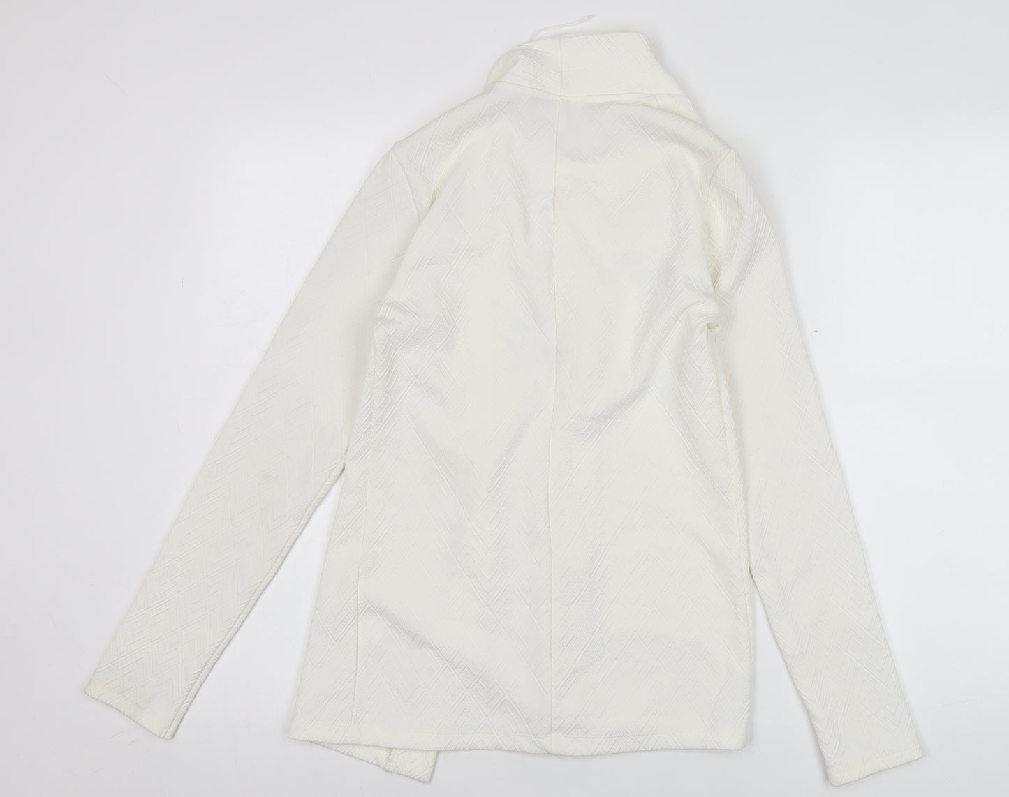 Dorothy Perkins Women White Blazer Size 12 Classic Work Jacket