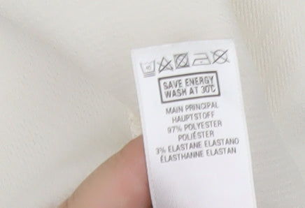 Dorothy Perkins Women White Blazer Size 12 Classic Work Jacket