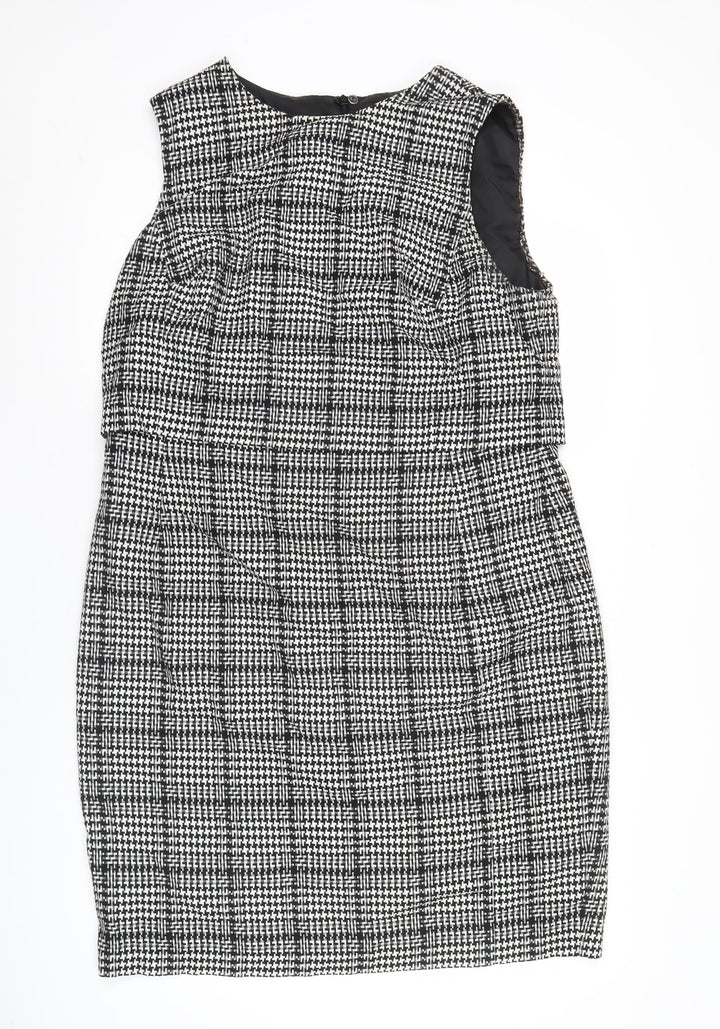 Marks and Spencer Women’s Black Houndstooth Sheath Dress Size 18