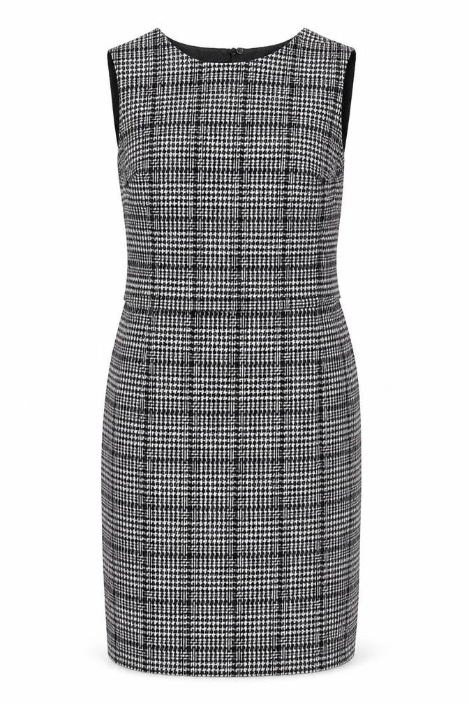 Marks and Spencer Women’s Black Houndstooth Sheath Dress Size 18