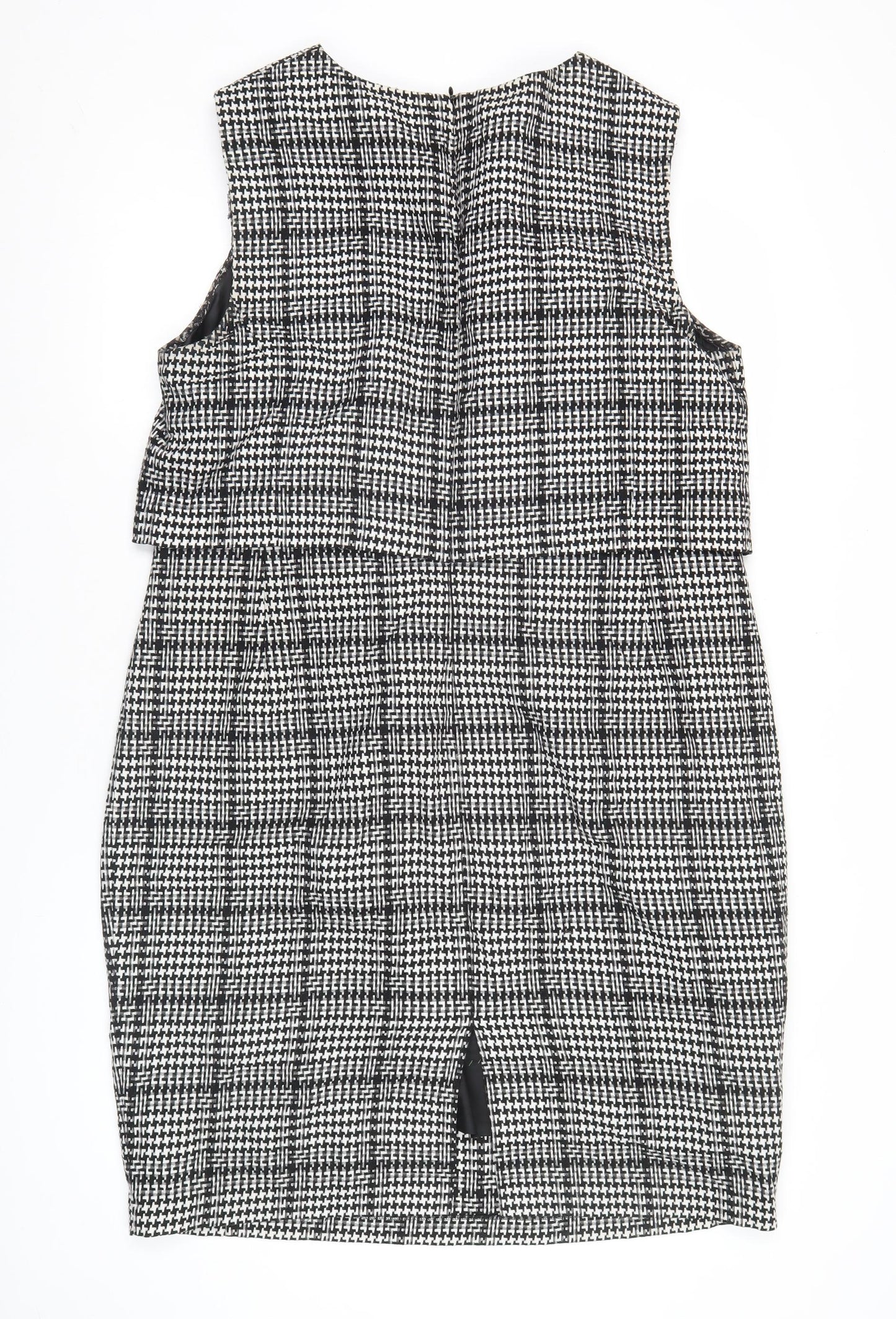 Marks and Spencer Women’s Black Houndstooth Sheath Dress Size 18