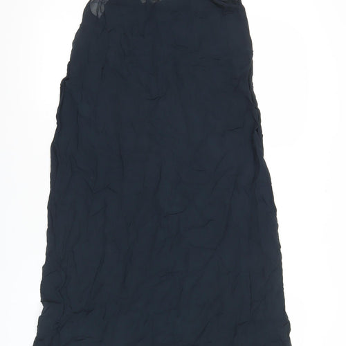 Jaeger Women’s Black Viscose Slip Dress Size 12 Knee Length