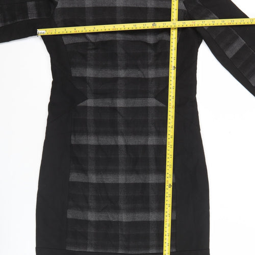 Marks and Spencer Women’s Black Check Sheath Dress UK 8 Workwear