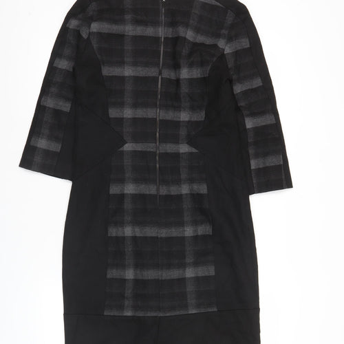 Marks and Spencer Women’s Black Check Sheath Dress UK 8 Workwear