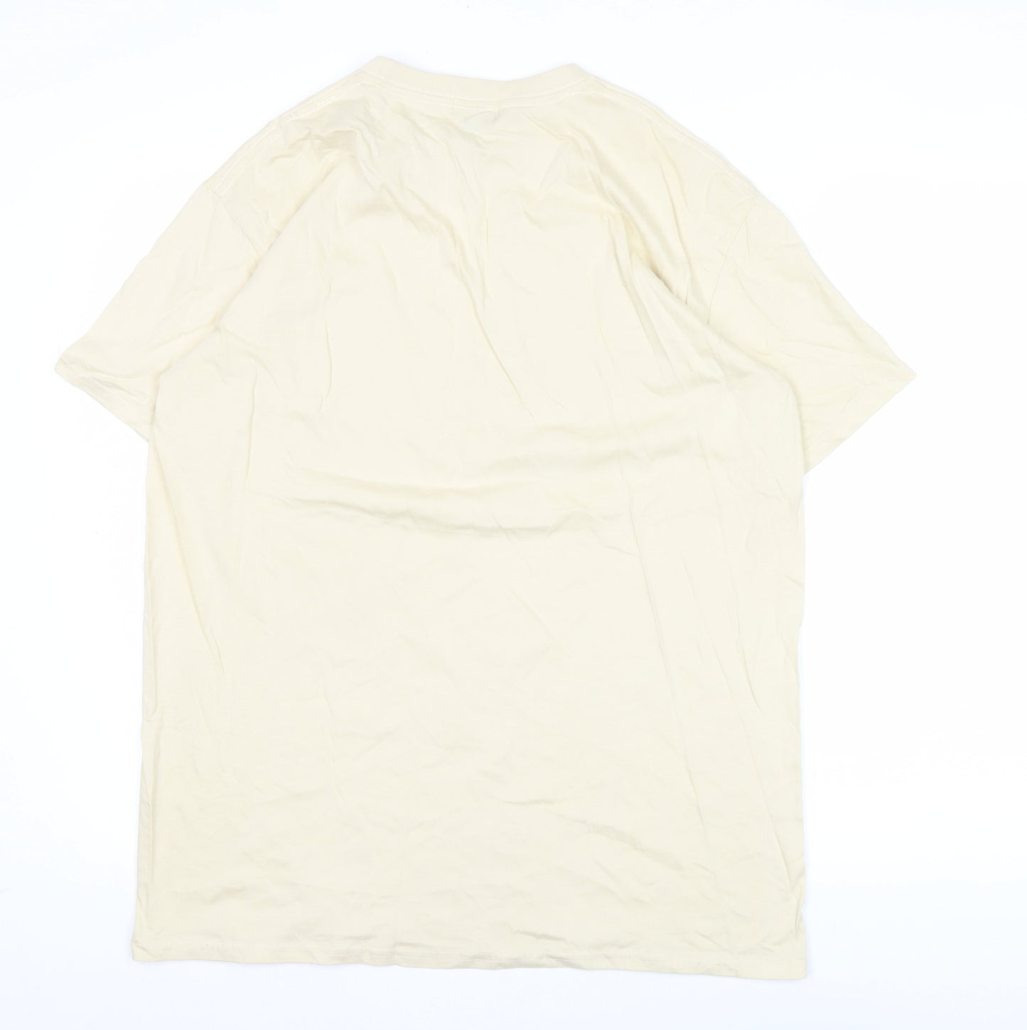 boohooMAN Men's Beige Chicago Graphic T-Shirt Size M