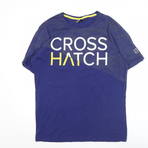 Crosshatch Men’s Blue XL Graphic Logo Short Sleeve T-Shirt