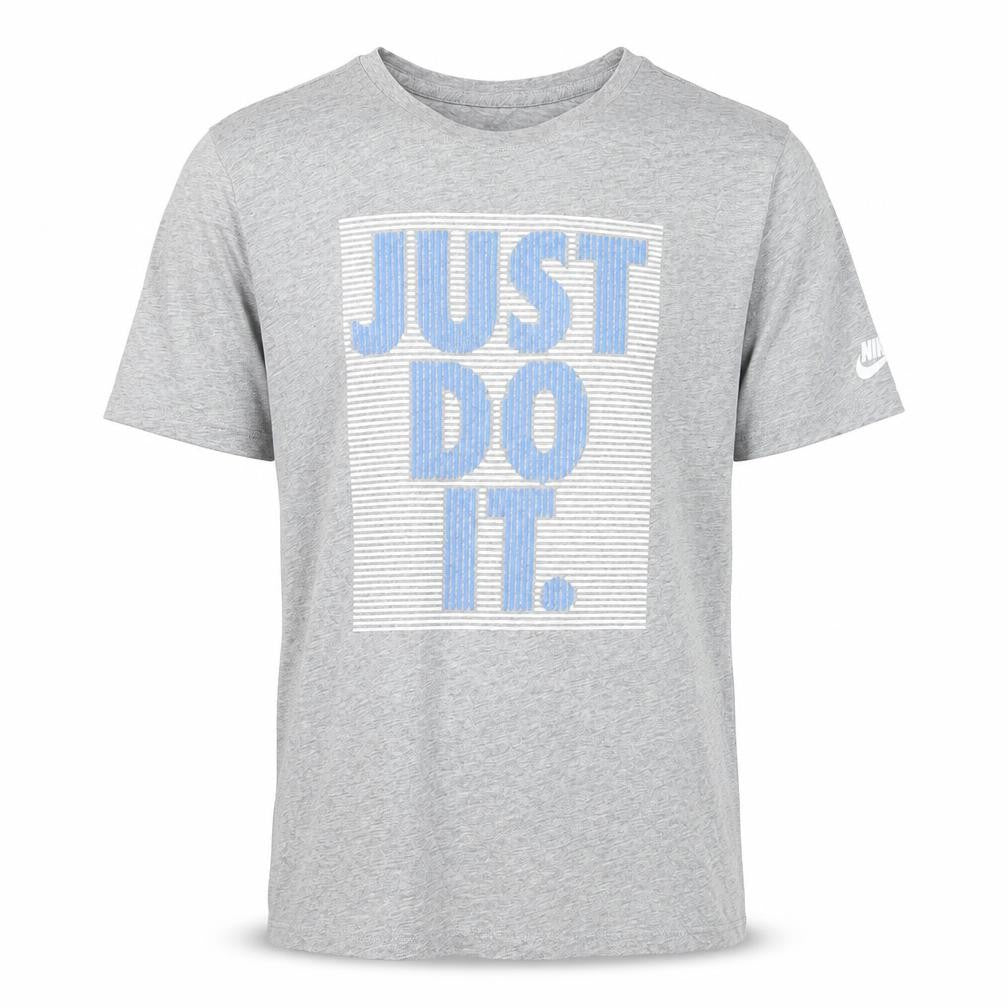 Nike Men's Grey M Athletic Fit Just Do It Graphic T-Shirt
