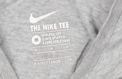 Nike Men's Grey M Athletic Fit Just Do It Graphic T-Shirt