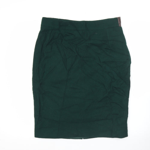 Gai Mattiolo Womens Green Wool Pencil Skirt Size 14 Vintage