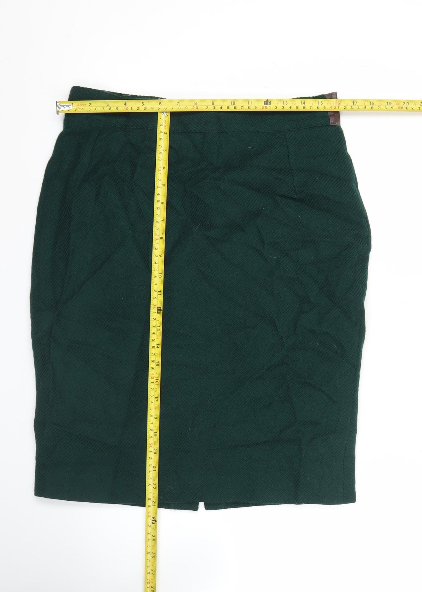 Gai Mattiolo Womens Green Wool Pencil Skirt Size 14 Vintage