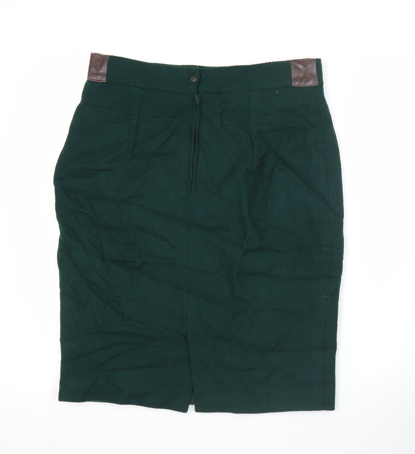 Gai Mattiolo Womens Green Wool Pencil Skirt Size 14 Vintage