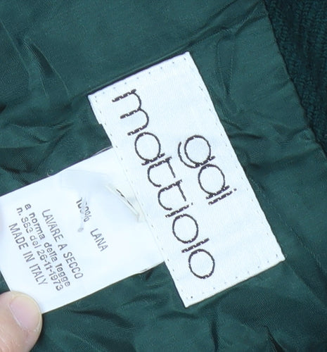Gai Mattiolo Womens Green Wool Pencil Skirt Size 14 Vintage