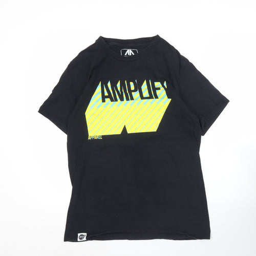 Amplify Apparel Men's Black M Graphic Music T-Shirt Crew Neck