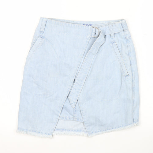 SJYP Womens Blue Denim Wrap Skirt Size S Casual Summer Pockets