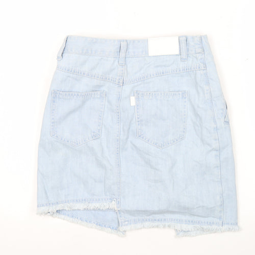 SJYP Womens Blue Denim Wrap Skirt Size S Casual Summer Pockets