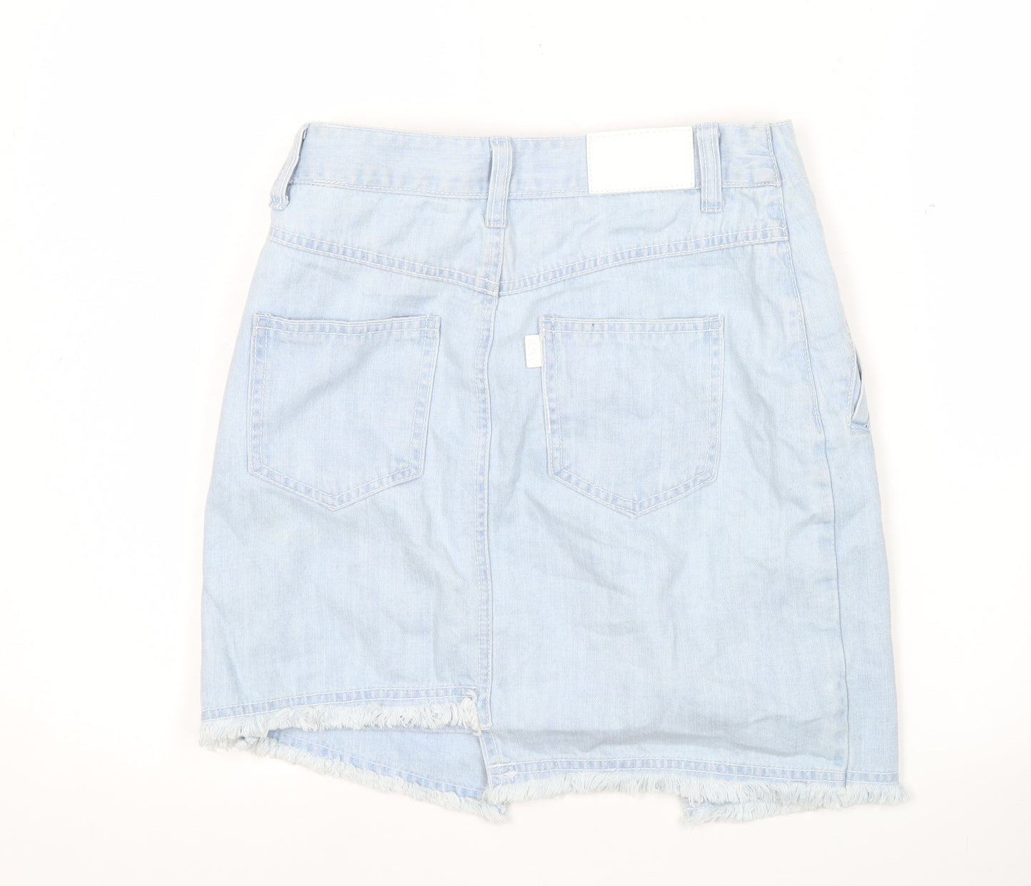 SJYP Womens Blue Denim Wrap Skirt Size S Casual Summer Pockets