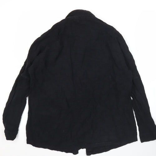 BDG Womens Black Cotton Button-Up Long Sleeve Shirt Size S