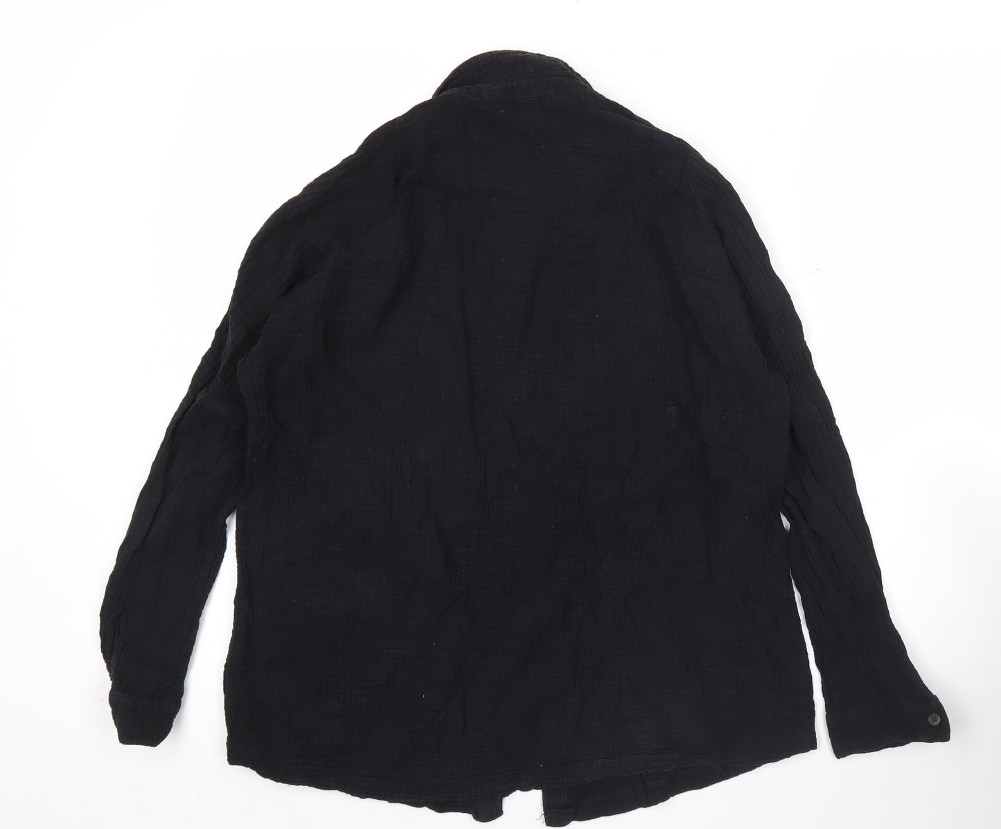 BDG Womens Black Cotton Button-Up Long Sleeve Shirt Size S