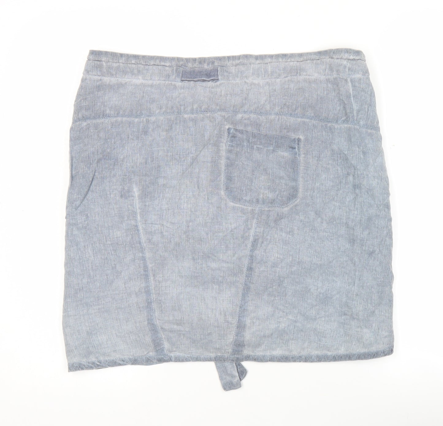 One Step Women’s Blue Linen Short Skirt Size 10 Casual Summer
