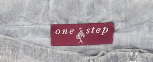 One Step Women’s Blue Linen Short Skirt Size 10 Casual Summer