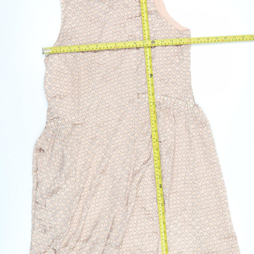 Next Women’s Beige Polka Dot A-Line Sleeveless Dress Size 10