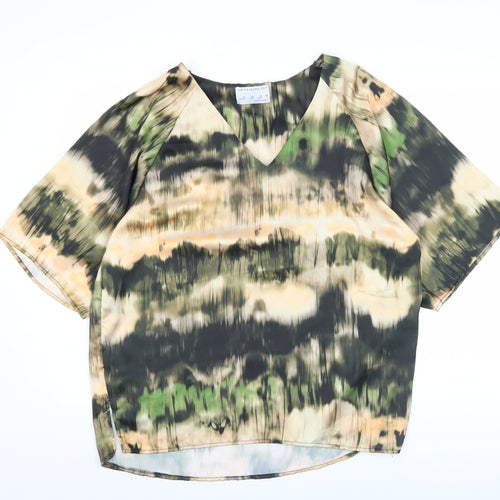 Primark Women’s Multicoloured Tie-Dye V-Neck Tunic Blouse Size 14