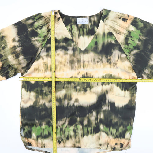 Primark Women’s Multicoloured Tie-Dye V-Neck Tunic Blouse Size 14