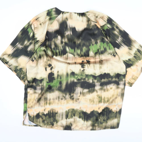 Primark Women’s Multicoloured Tie-Dye V-Neck Tunic Blouse Size 14