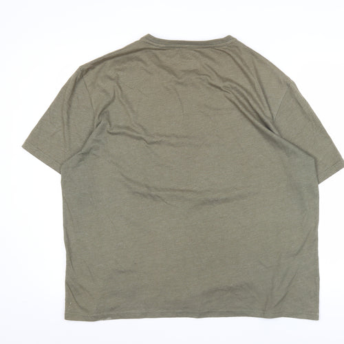 C&A Men's Green 2XL Graphic Outdoor Nature Cotton Blend T-Shirt