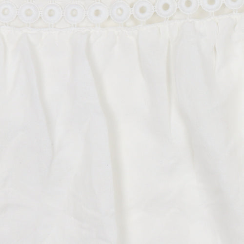 In The Style Women’s White Size 10 Shirt Dress Puff Sleeve