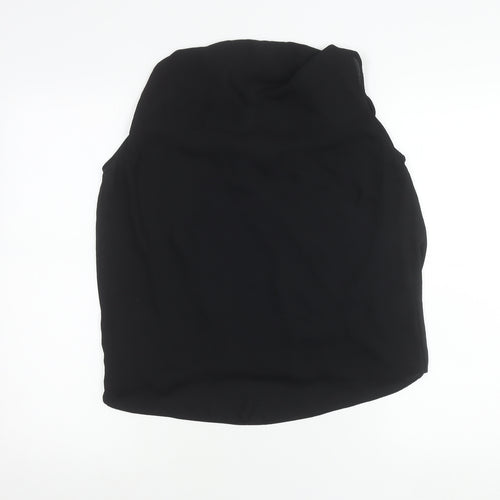 Mango Women’s Black XS Wrap Cowl Neck Sleeveless Blouse