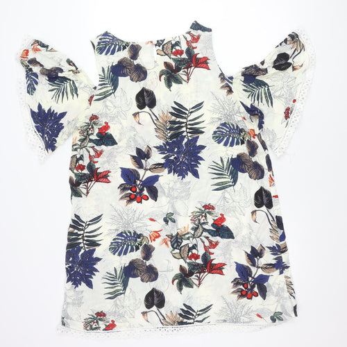 Klass Women’s Multicoloured Floral Tunic Blouse Size 16 Scoop Neck