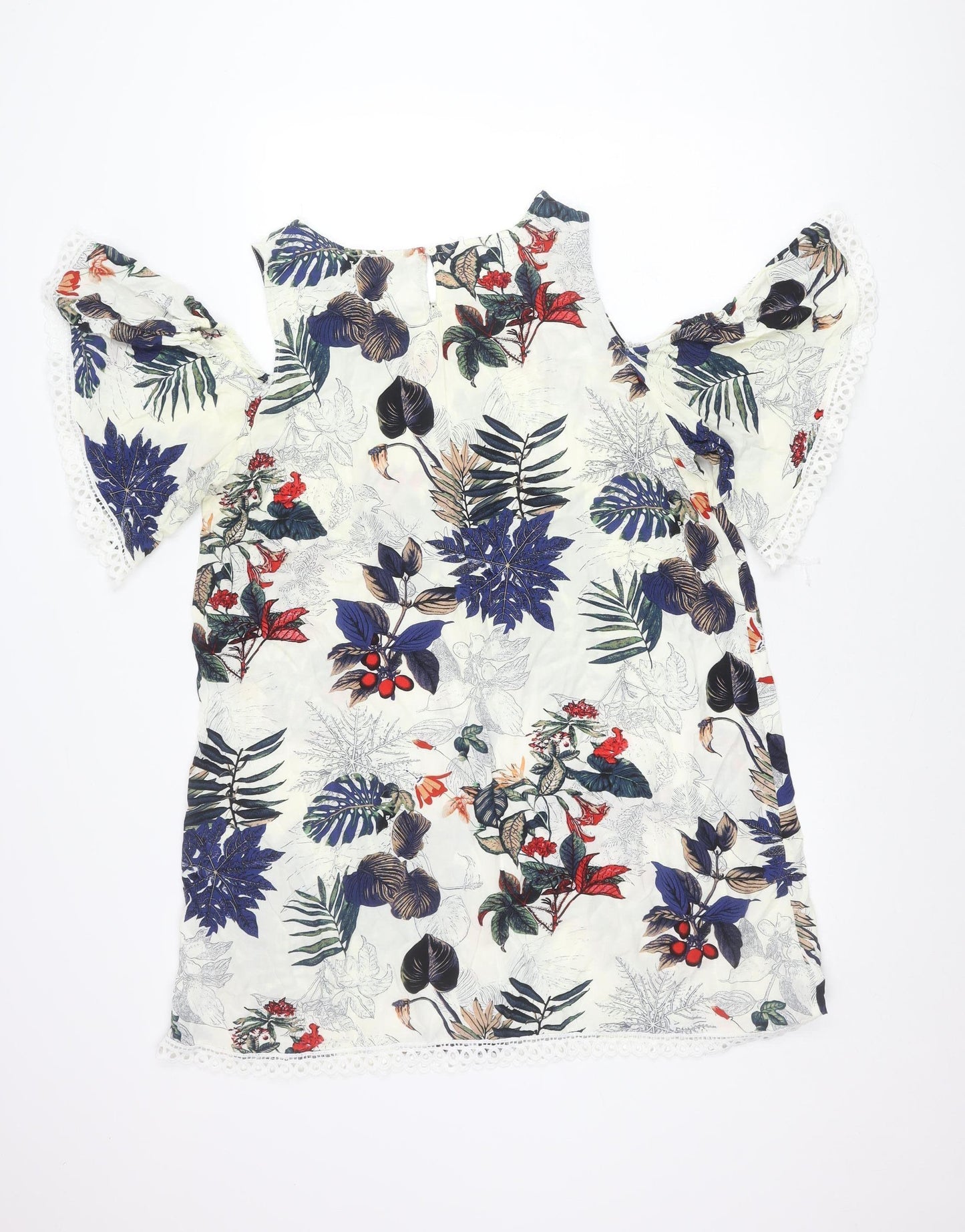 Klass Women’s Multicoloured Floral Tunic Blouse Size 16 Scoop Neck