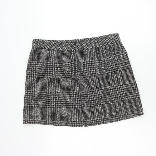 George Women’s Grey Check Floral Embroidered Pencil Skirt Size 14