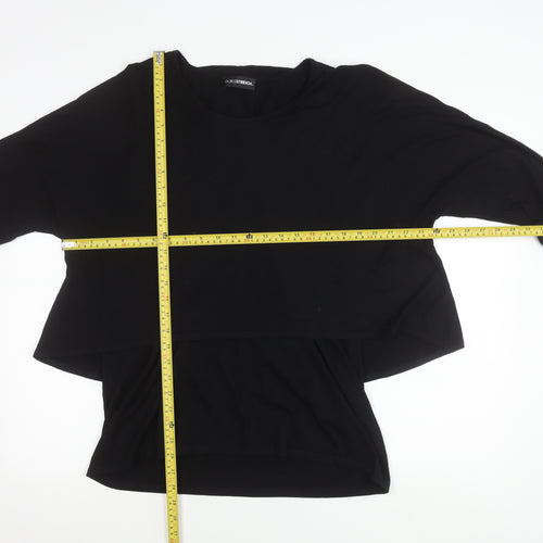 Doris Streich Womens Black Tunic Top Size 14 Long Sleeve Relaxed Fit