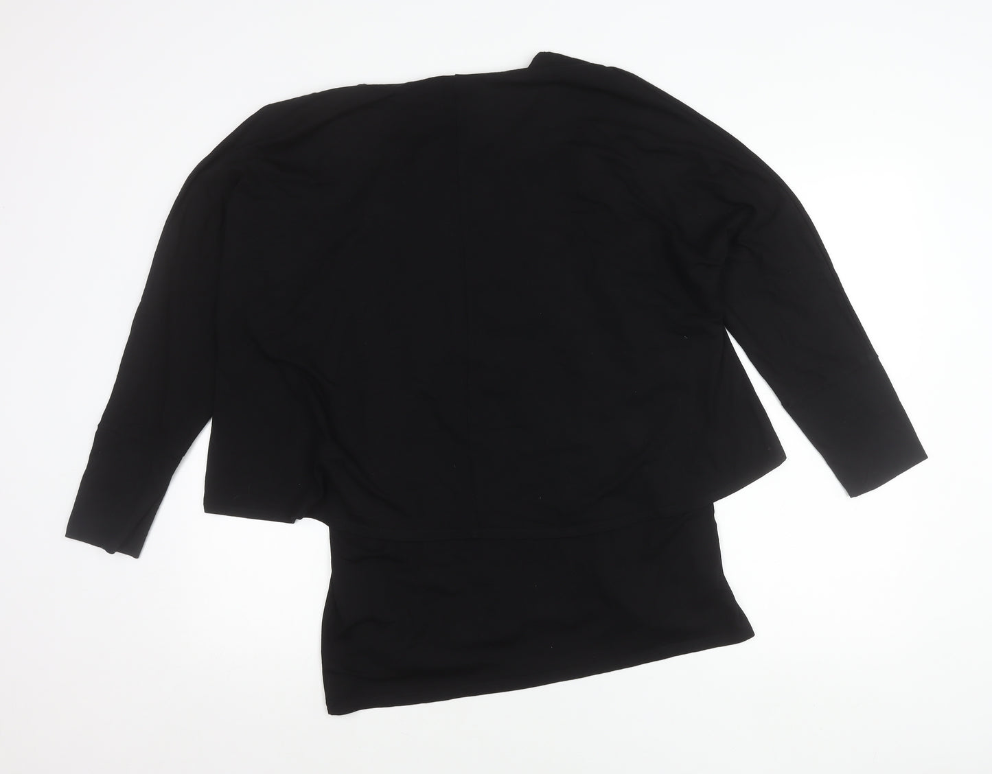 Doris Streich Womens Black Tunic Top Size 14 Long Sleeve Relaxed Fit
