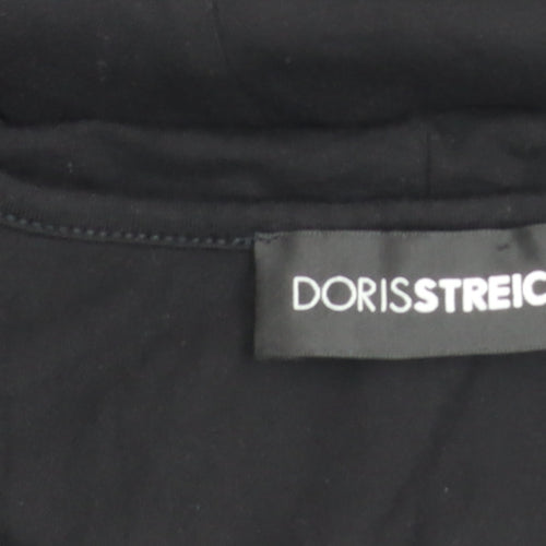 Doris Streich Womens Black Tunic Top Size 14 Long Sleeve Relaxed Fit