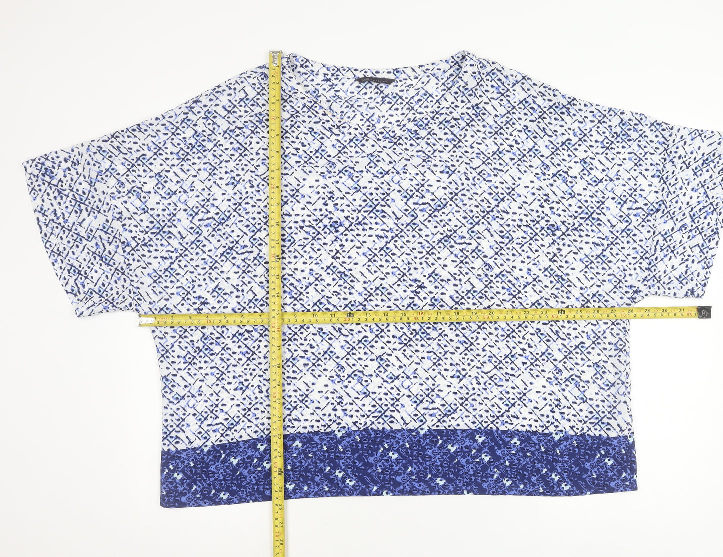 Marks and Spencer Women’s Blue Geometric Tunic Blouse Size 22