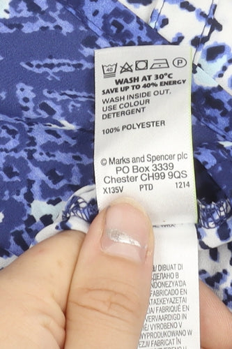 Marks and Spencer Women’s Blue Geometric Tunic Blouse Size 22