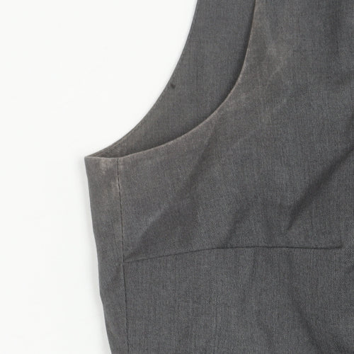 H&M Women’s Grey Sheath Dress Size 10 Sleeveless Beaded Neckline