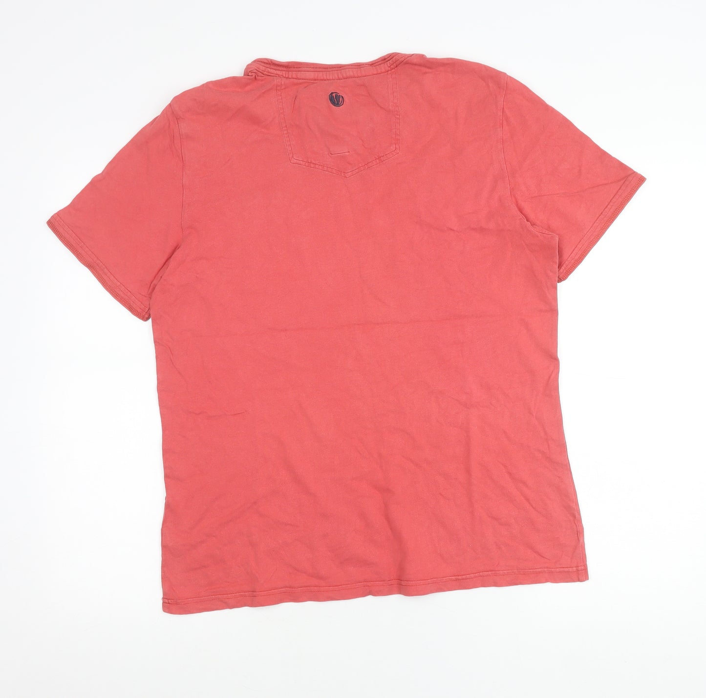 Fat Face Men's Red Cotton Graphic Print T-Shirt Size S