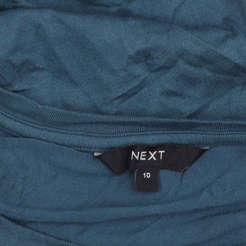 Next Women’s Blue Black Abstract Print Jersey Blouse Size 10