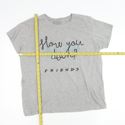 Friends Women’s Grey Nightshirt T-Shirt Size 18 Graphic Print