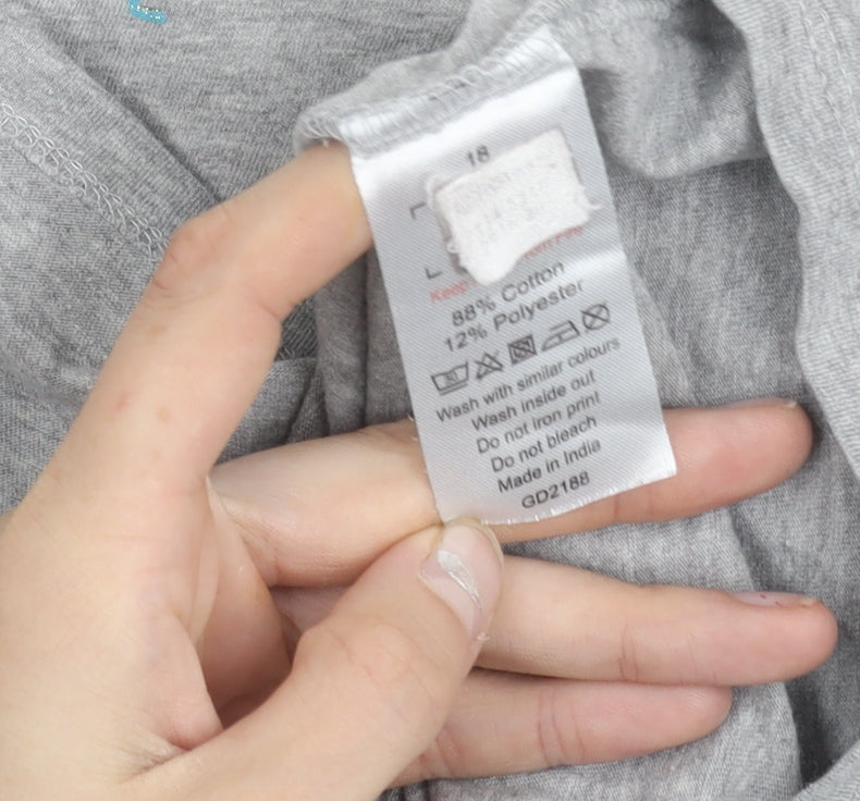 Friends Women’s Grey Nightshirt T-Shirt Size 18 Graphic Print