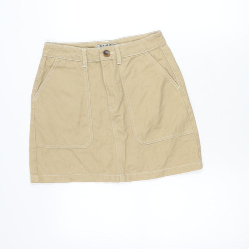 Denim Co. Women’s Beige Cargo Skirt UK 8 Short Cotton Twill