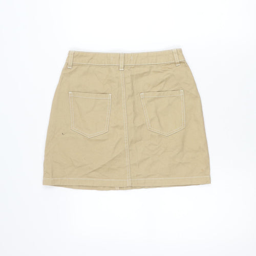Denim Co. Women’s Beige Cargo Skirt UK 8 Short Cotton Twill